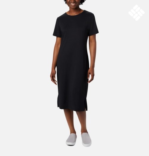 Women's Columbia PFG Freezer Mid Dress Black | CA-P8105