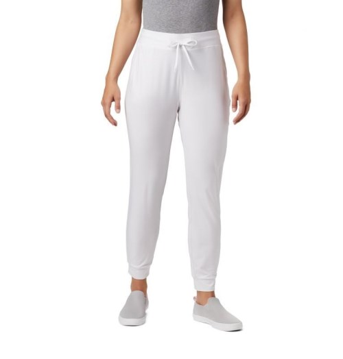 Women's Columbia PFG Slack Water Knit Jogger White | CA-O08C4