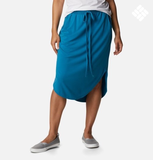Women's Columbia PFG Slack Water Knit Skirts Blue | CA-N46L1