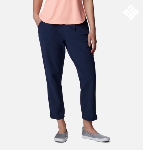 Women's Columbia PFG Sun Drifter Woven Pants Navy | CA-N8401