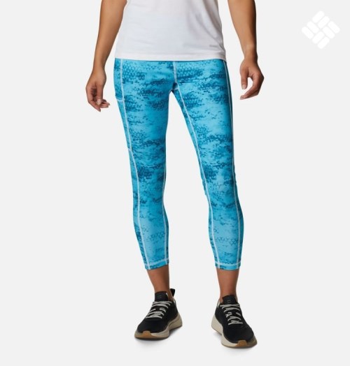 Women's Columbia PFG Tidal Leggings Turquoise | CA-S1LC5