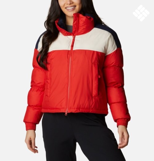 Women's Columbia Pike Lake Cropped Jackets Red | CA-Q65CA