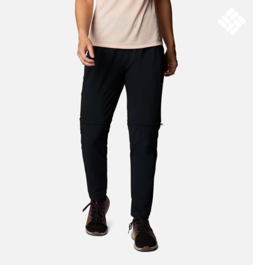Women's Columbia Pleasant Creek Convertible Pants Black | CA-H83L1