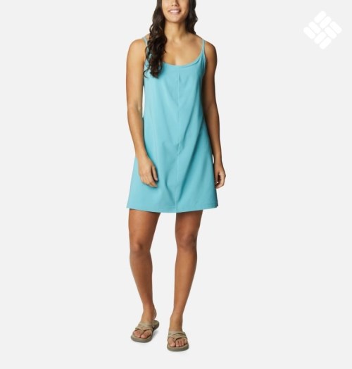 Women's Columbia Pleasant Creek Stretch Dress Turquoise | CA-J30AL