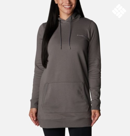 Women's Columbia Rush Valley Long Hoodie Dark Grey | CA-Z31AL