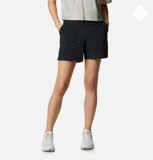 Women's Columbia Summerdry Cargo Shorts Black | CA-K053A