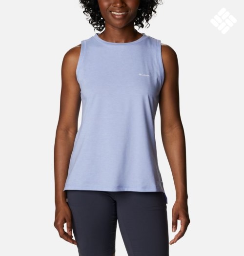Women's Columbia Sun Trek Tanks Lavender | CA-N6LC8