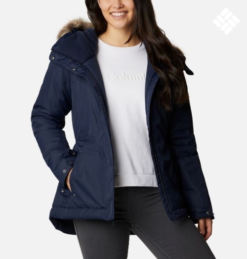 Women's Columbia Suttle Mountain II Insulated Jackets Navy | CA-P1648