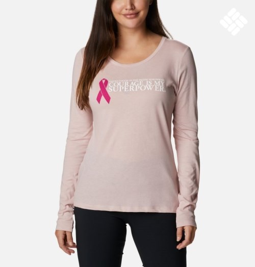 Women's Columbia Tested Tough In Pink Long Sleeve Sweatshirts Pink | CA-I6CL5
