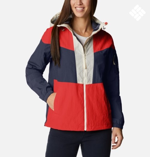 Women's Columbia Wallowa Park Lined Jackets Navy / Red | CA-D46C3