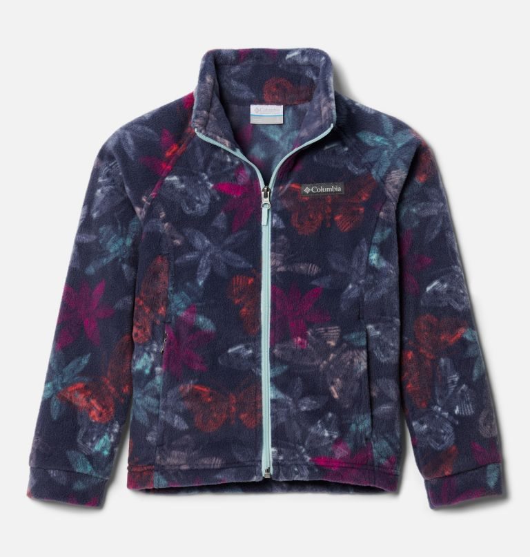 Kids\' Columbia Benton Springs II Printed Fleece Jackets Flower | CA-Q381C