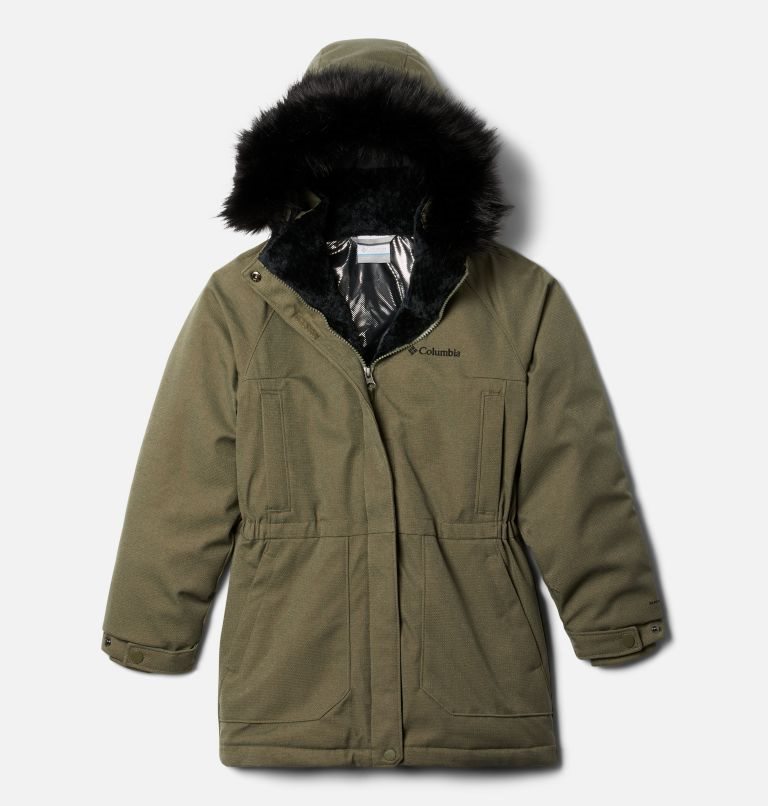 Kids\' Columbia Boundary Bay Down Jackets Olive | CA-H1350