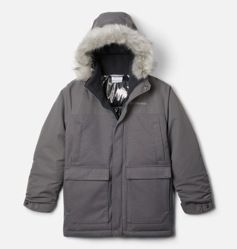 Kids\' Columbia Boundary Bay Down Jackets Grey | CA-N5A34