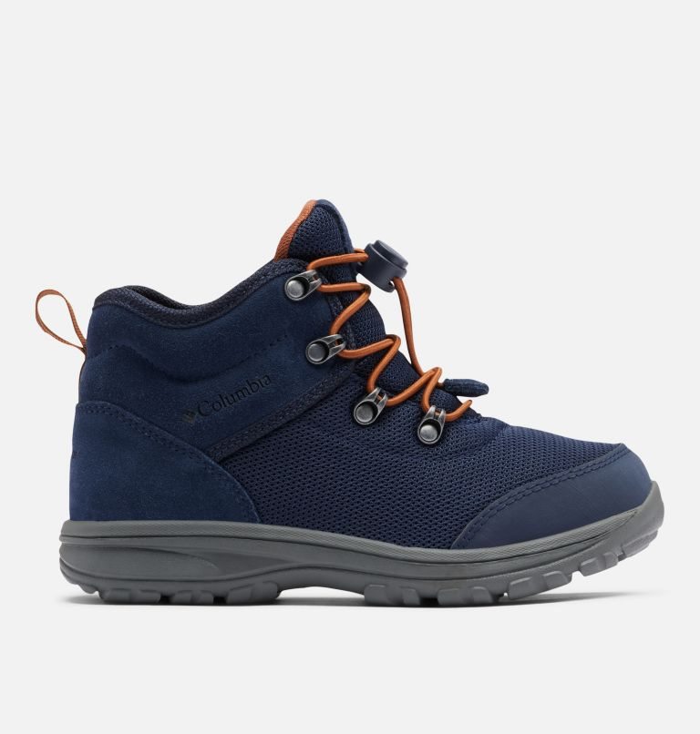Kids\' Columbia Fairbanks Mid Boots Navy | CA-VL341