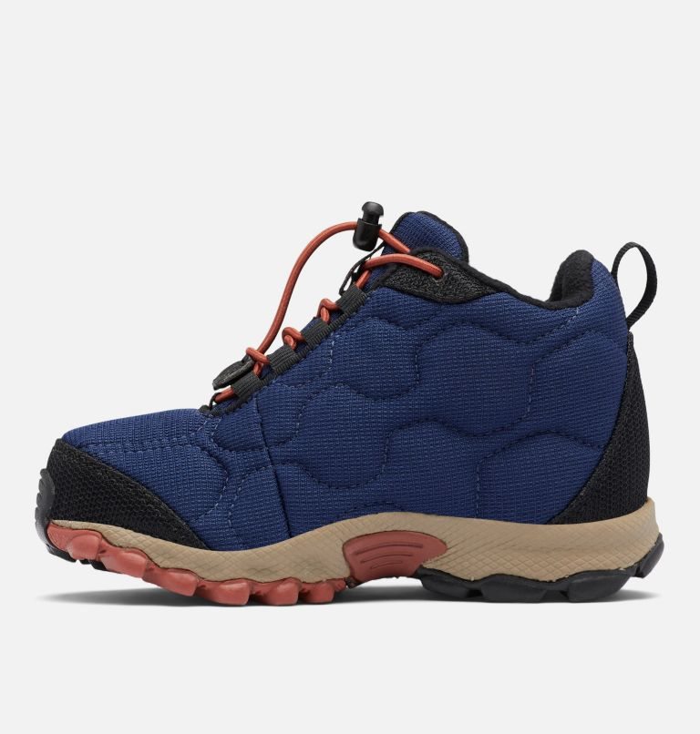 Kids' Columbia Firecamp Mid Waterproof Sneakers Navy | CA-A1035