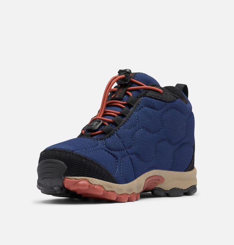 Kids' Columbia Firecamp Mid Waterproof Sneakers Navy | CA-A1035