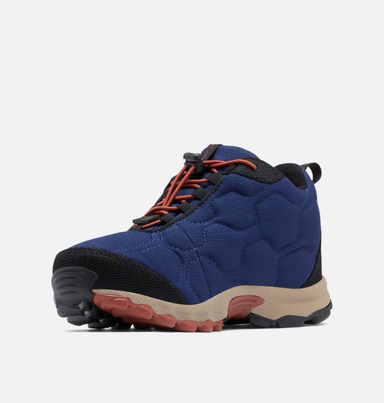 Kids' Columbia Firecamp Mid Waterproof Sneakers Navy | CA-H4061