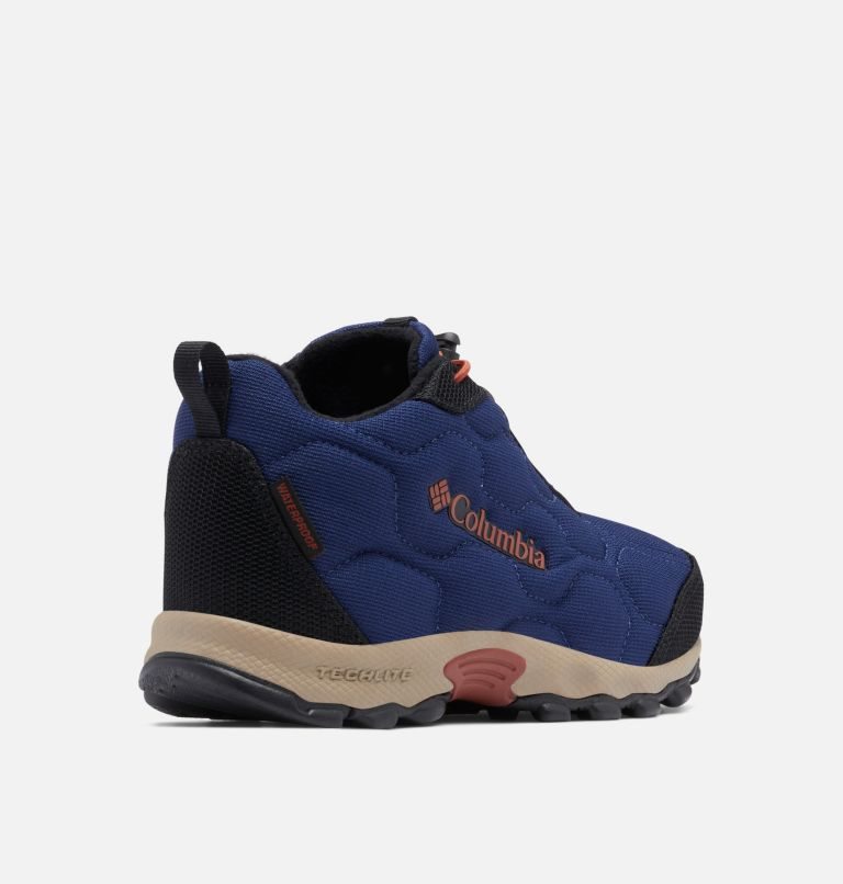 Kids' Columbia Firecamp Mid Waterproof Sneakers Navy | CA-H4061