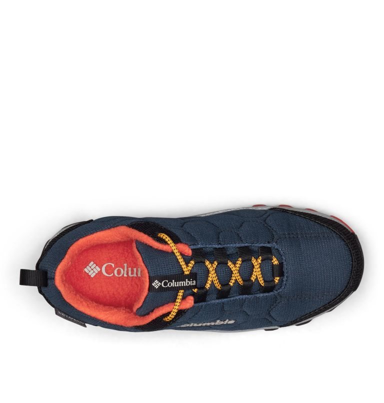 Kids' Columbia Firecamp Sledder 3 Waterproof Sneakers Navy | CA-Q435A