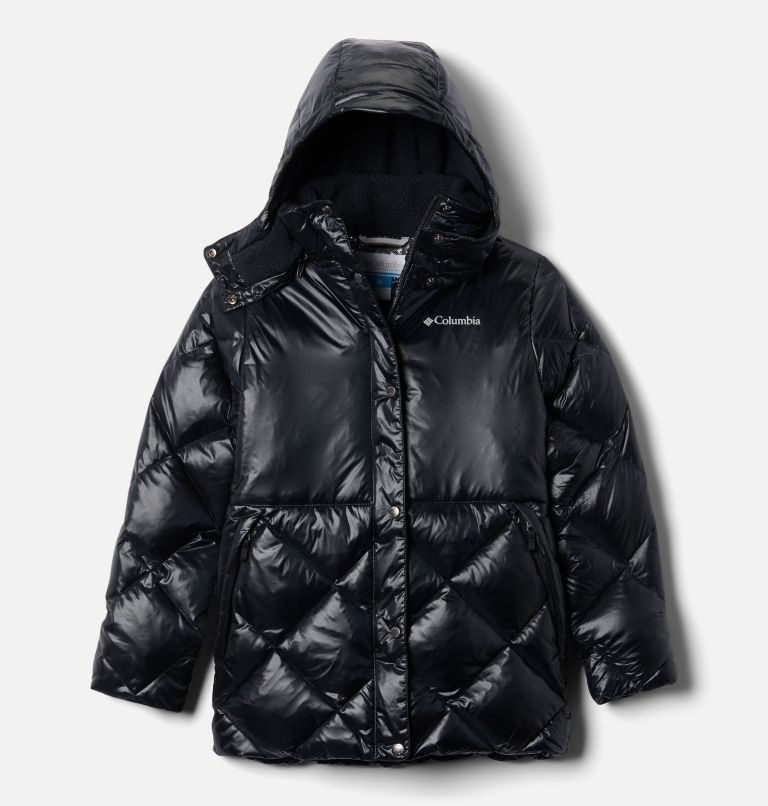 Kids\' Columbia Forest Park Hooded Puffy Down Jackets Black | CA-O5L60