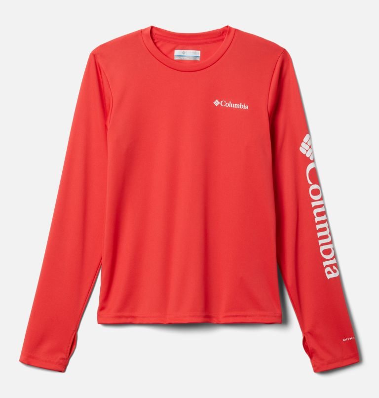 Kids\' Columbia Fork Stream Long Sleeve Sweatshirts Red | CA-G6AL0