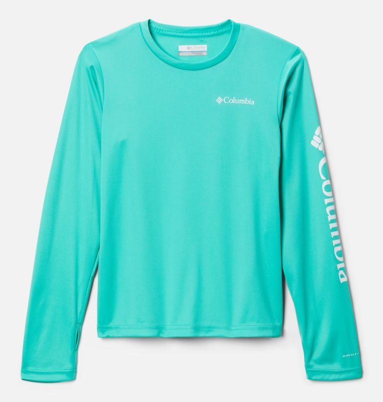 Kids\' Columbia Fork Stream Long Sleeve Sweatshirts Turquoise | CA-RAC04