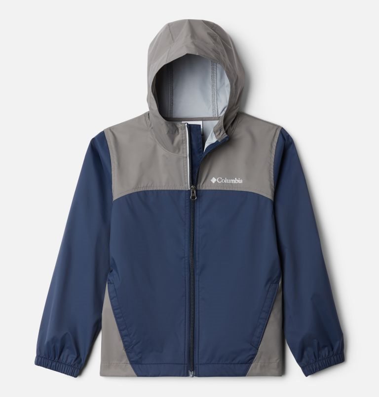 Kids\' Columbia Glennaker Rain Jackets Grey / Navy | CA-F5460