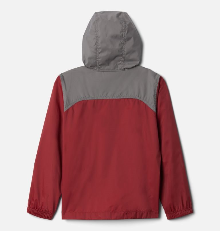 Kids' Columbia Glennaker Rain Jackets Grey / Red | CA-W86CL
