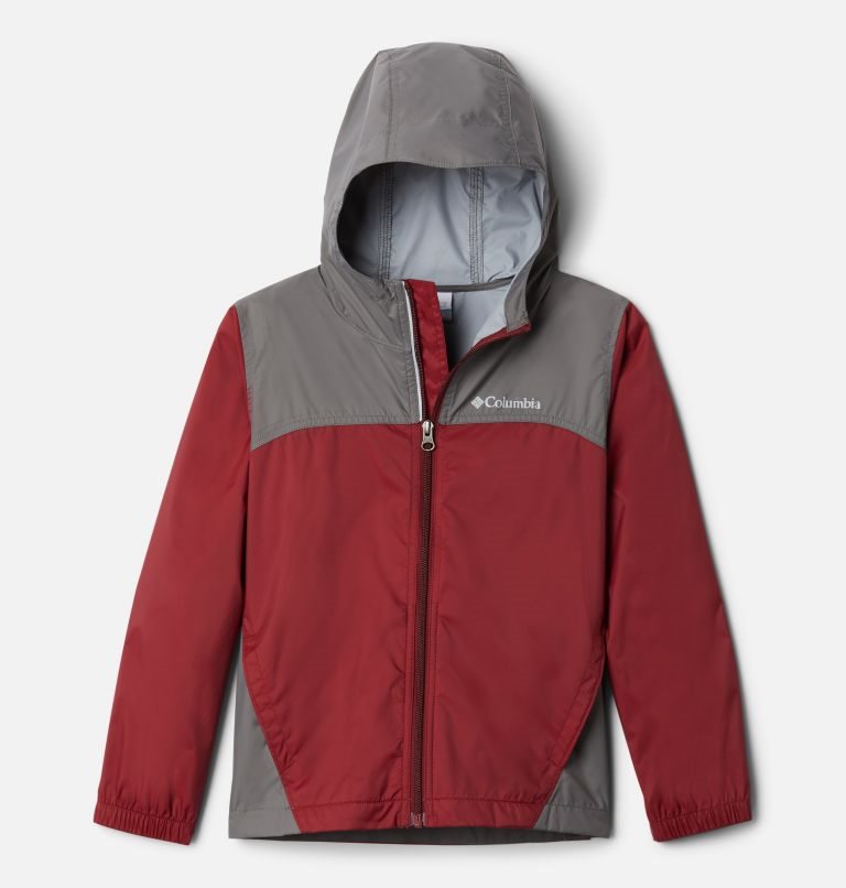 Kids\' Columbia Glennaker Rain Jackets Grey / Red | CA-W86CL