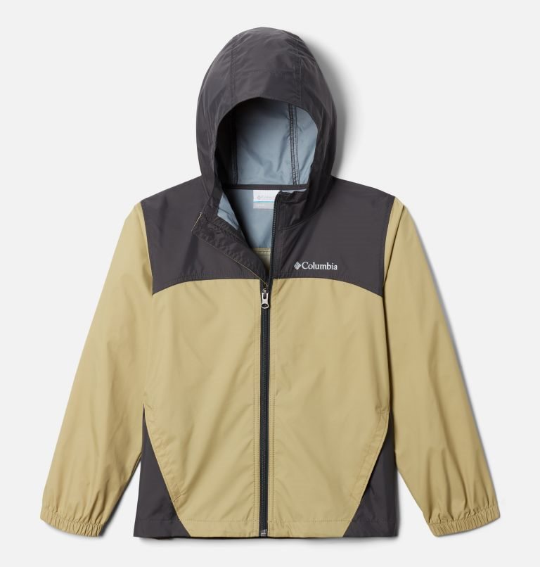 Kids\' Columbia Glennaker Rain Jackets Olive / Black | CA-ZA305