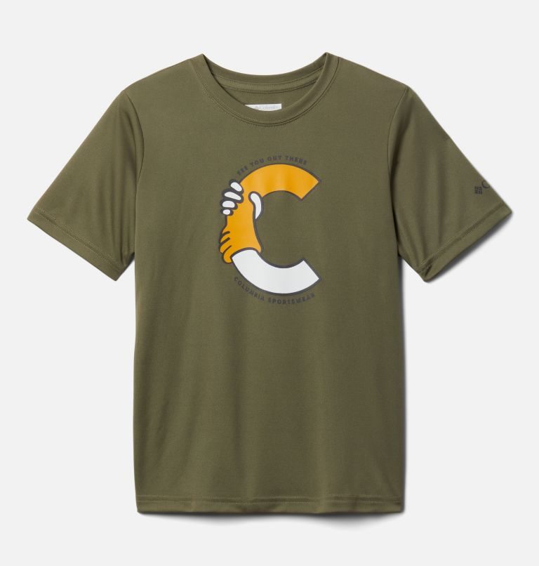 Kids\' Columbia Grizzly Ridge Short Sleeve Graphic T Shirts Olive | CA-BAL60