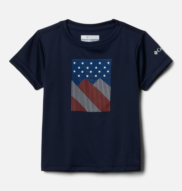Kids\' Columbia Grizzly Ridge Short Sleeve Graphic T Shirts Navy | CA-Q43A5