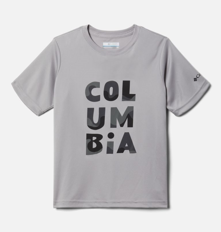 Kids\' Columbia Grizzly Ridge Short Sleeve Graphic T Shirts Grey | CA-T5L34