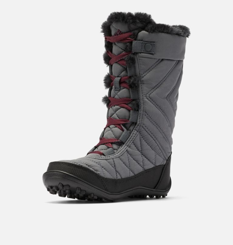 Kids' Columbia Minx Mid III Waterproof Omni-Heat Boots Grey | CA-P653C