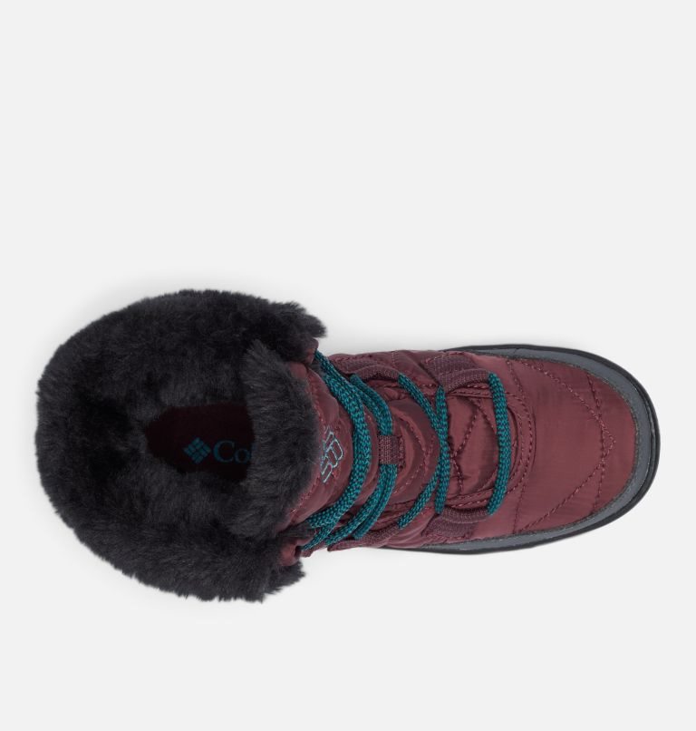 Kids' Columbia Minx Shorty Omni-Heat Waterproof Boots Burgundy | CA-TCA80