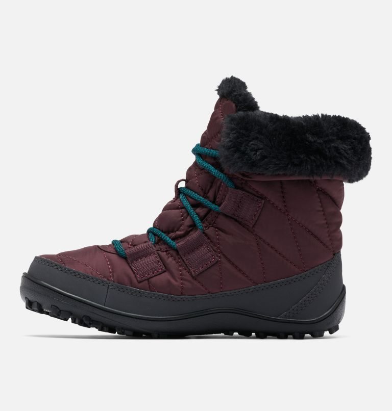 Kids' Columbia Minx Shorty Omni-Heat Waterproof Boots Burgundy | CA-TCA80