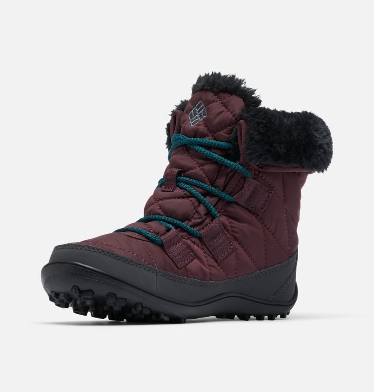 Kids' Columbia Minx Shorty Omni-Heat Waterproof Boots Burgundy | CA-TCA80