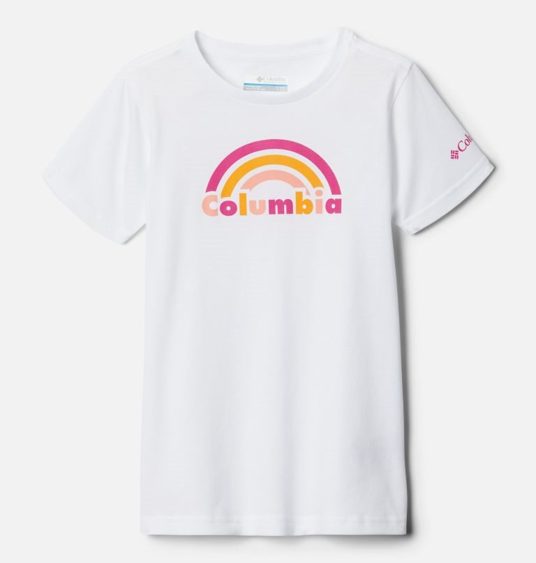 Kids\' Columbia Mission Lake Short Sleeve Graphic T Shirts White | CA-CCA50