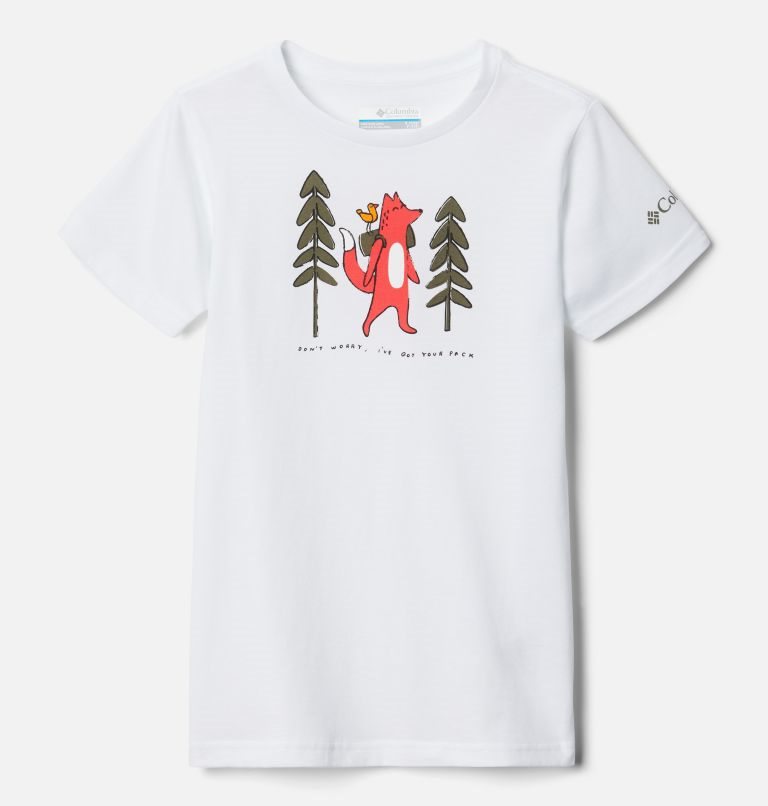 Kids\' Columbia Mission Lake Short Sleeve Graphic T Shirts White | CA-E0AL8