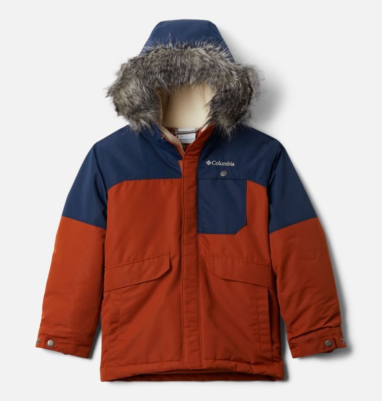 Kids\' Columbia Nordic Strider Jackets Navy / Brown | CA-DA683