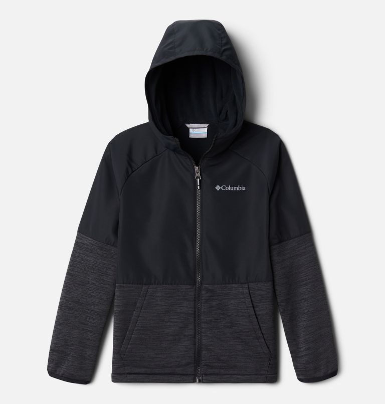 Kids\' Columbia Out-Shield Dry Full Zip Fleece Jackets Black | CA-N1C0A