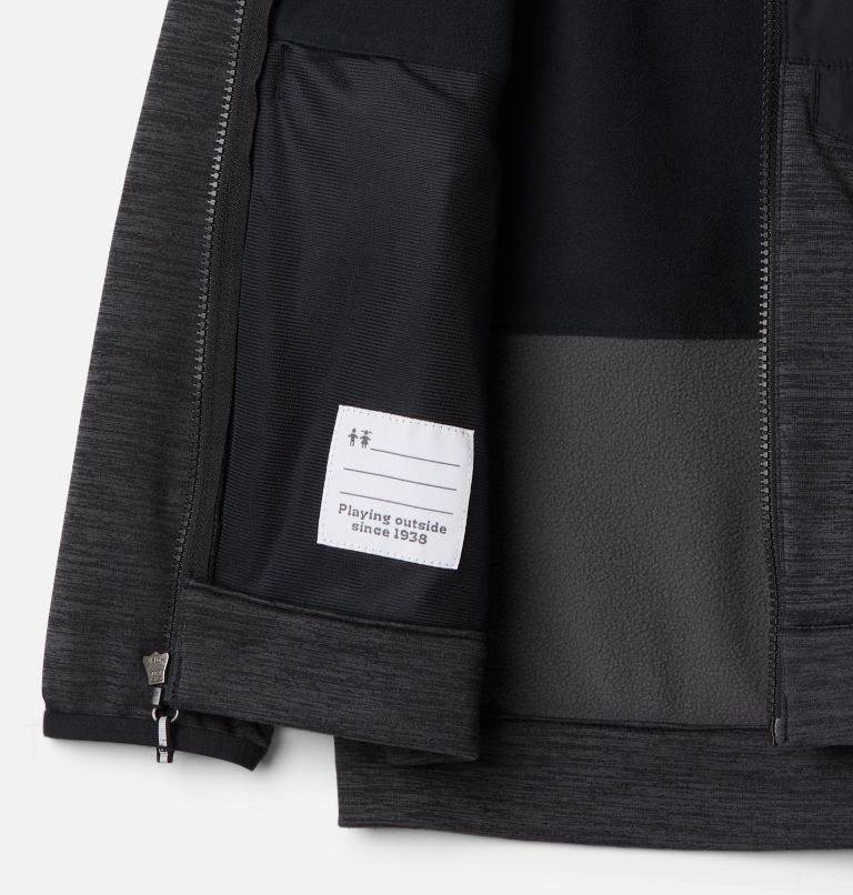 Kids' Columbia Out-Shield Dry Full Zip Fleece Jackets Black | CA-O084L