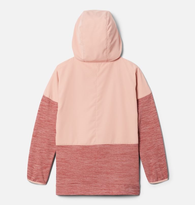 Kids' Columbia Out-Shield Dry Full Zip Fleece Jackets Pink | CA-P3A8C