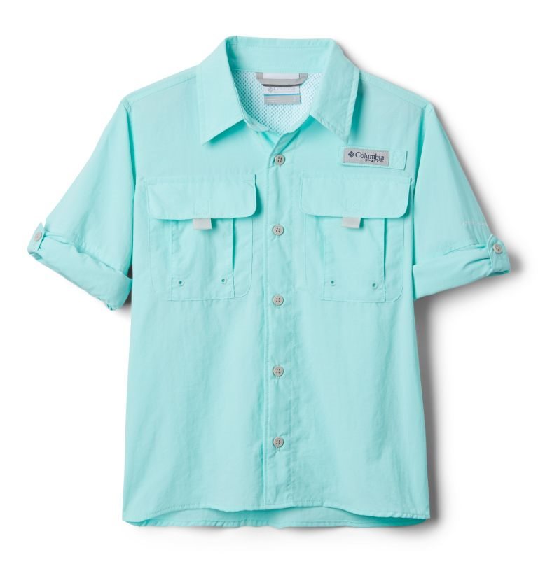 Kids' Columbia PFG Bahama Long Sleeve Shirts Turquoise | CA-EC561