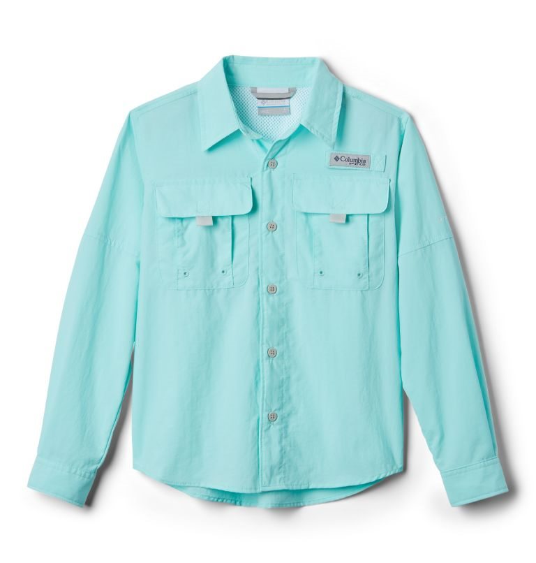 Kids\' Columbia PFG Bahama Long Sleeve Shirts Turquoise | CA-EC561