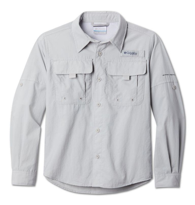 Kids\' Columbia PFG Bahama Long Sleeve Shirts Light Grey | CA-V01C8