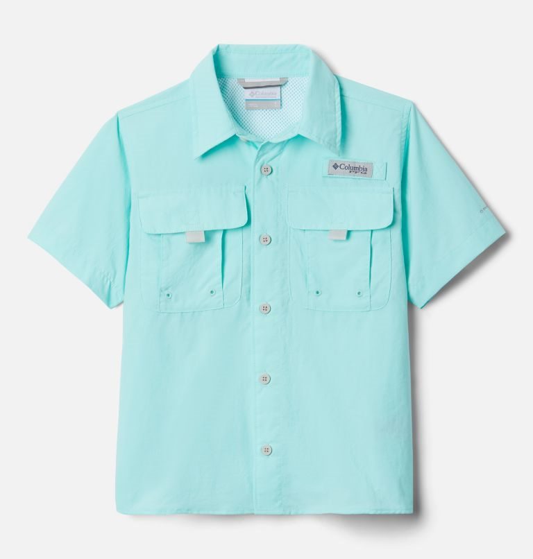 Kids\' Columbia PFG Bahama Short Sleeve Shirts Turquoise | CA-BC04A