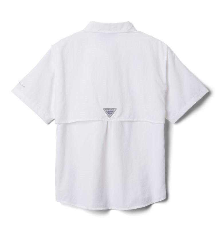 Kids' Columbia PFG Bahama Short Sleeve Shirts White | CA-D84C0