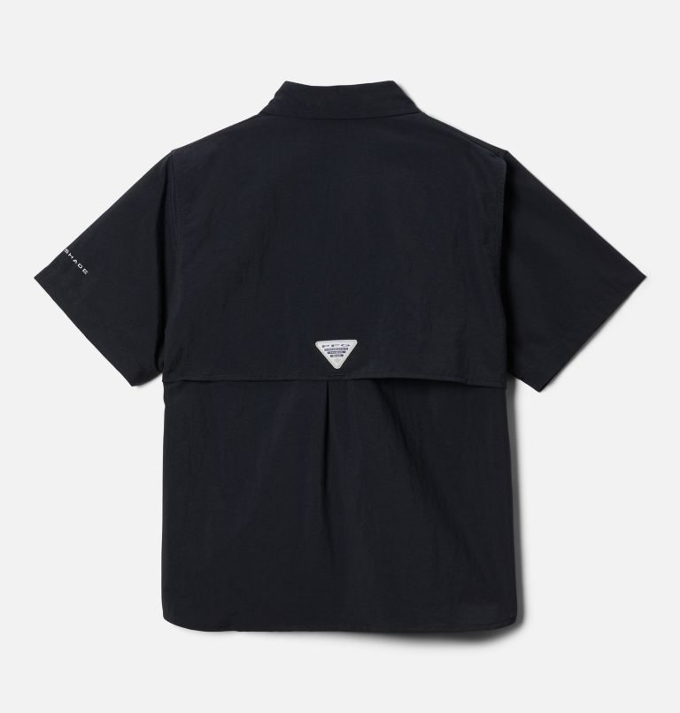Kids' Columbia PFG Bahama Short Sleeve Shirts Black | CA-WL81C