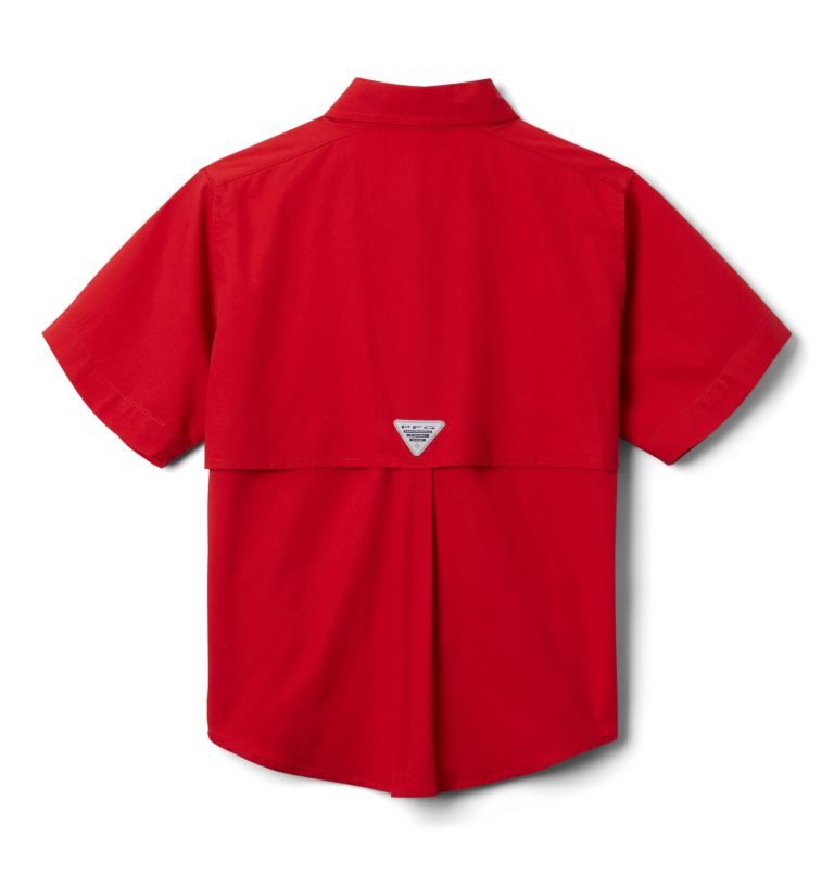 Kids' Columbia PFG Bonehead Short Sleeve Shirts Red | CA-I1L50